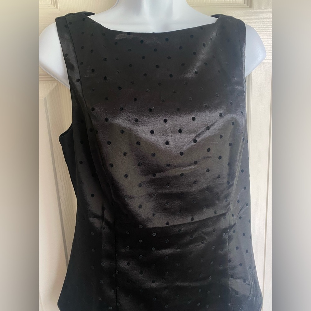 NEW Reformation Black Nolyn Satin Polka Dot Top and June Low Rise Shorts Set - Picture 6 of 14